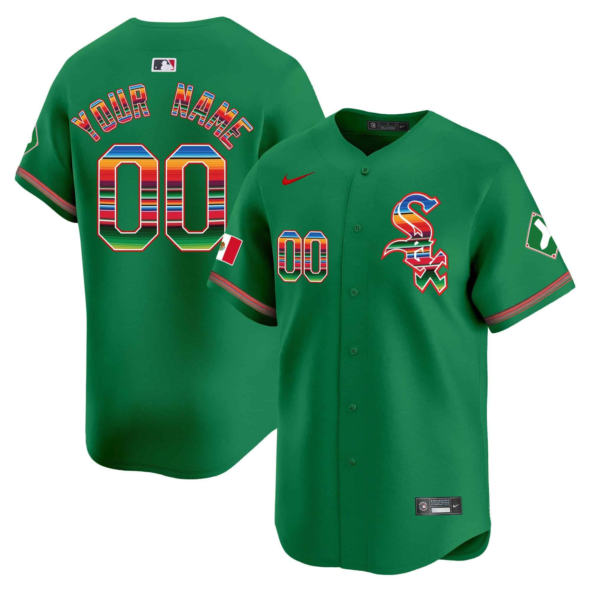 Men Chicago White Sox Green Nike 2024 Mexico Vapor Premier Limited Custom MLB Jersey->customized mlb jersey->Custom Jersey